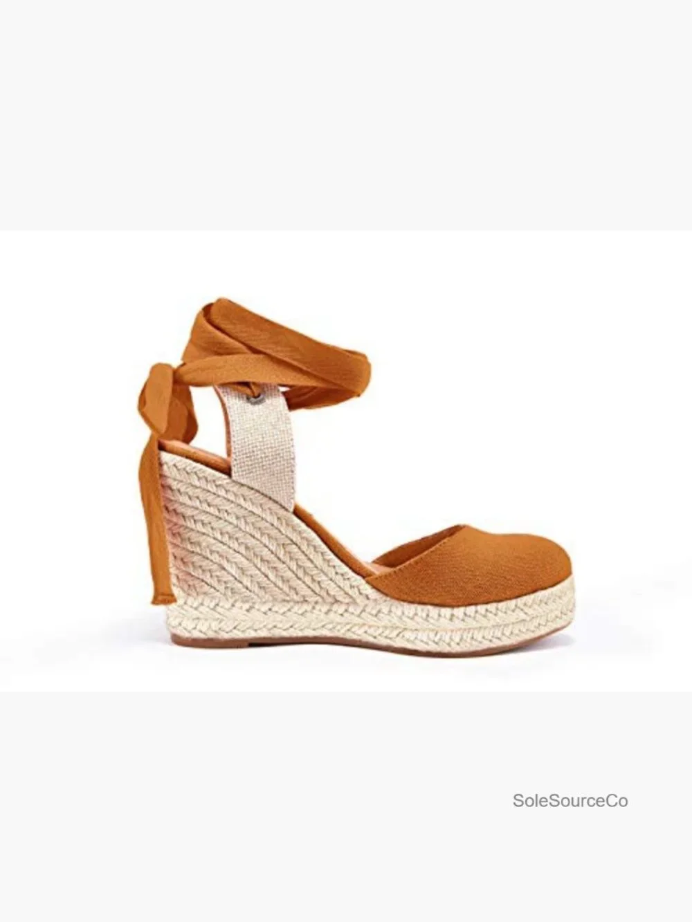 Espadrille Wedge Sandals Closed Toe Lace Up Platform Ankle Wrap Summer